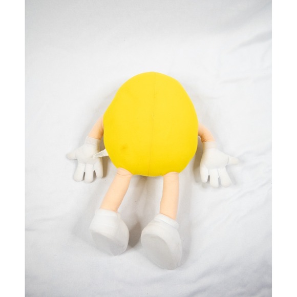 M&M's Candy Blue Yellow L Poseable Plush Stuffed Animal Plastic Eyes 14" Peanut - Picture 7 of 7